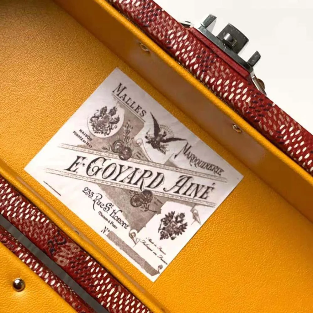 Goyard Cassette Trunk Bag in Goyardine Canvas & Clamecy Cowhide for Women in Red