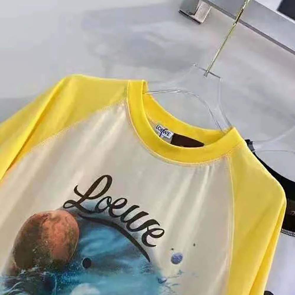 Loewe Cropped landscape T-shirt in Cotton for Women in Yellow