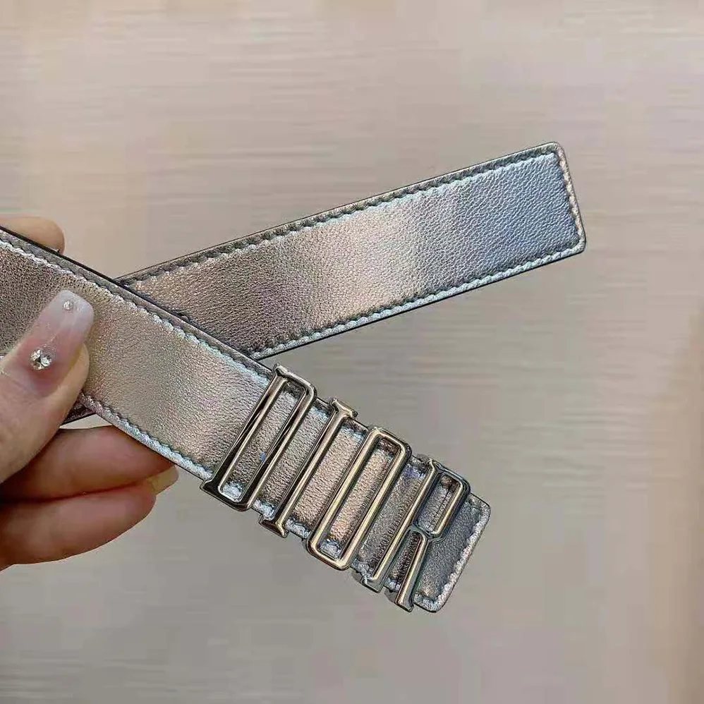 Dior D-Fence Belt Silver-Tone Laminated Crinkled Calfskin 30 MM for Women Dior D-Fence Belt Silver-Tone Laminated Crinkled Calfskin 30 MM for Women