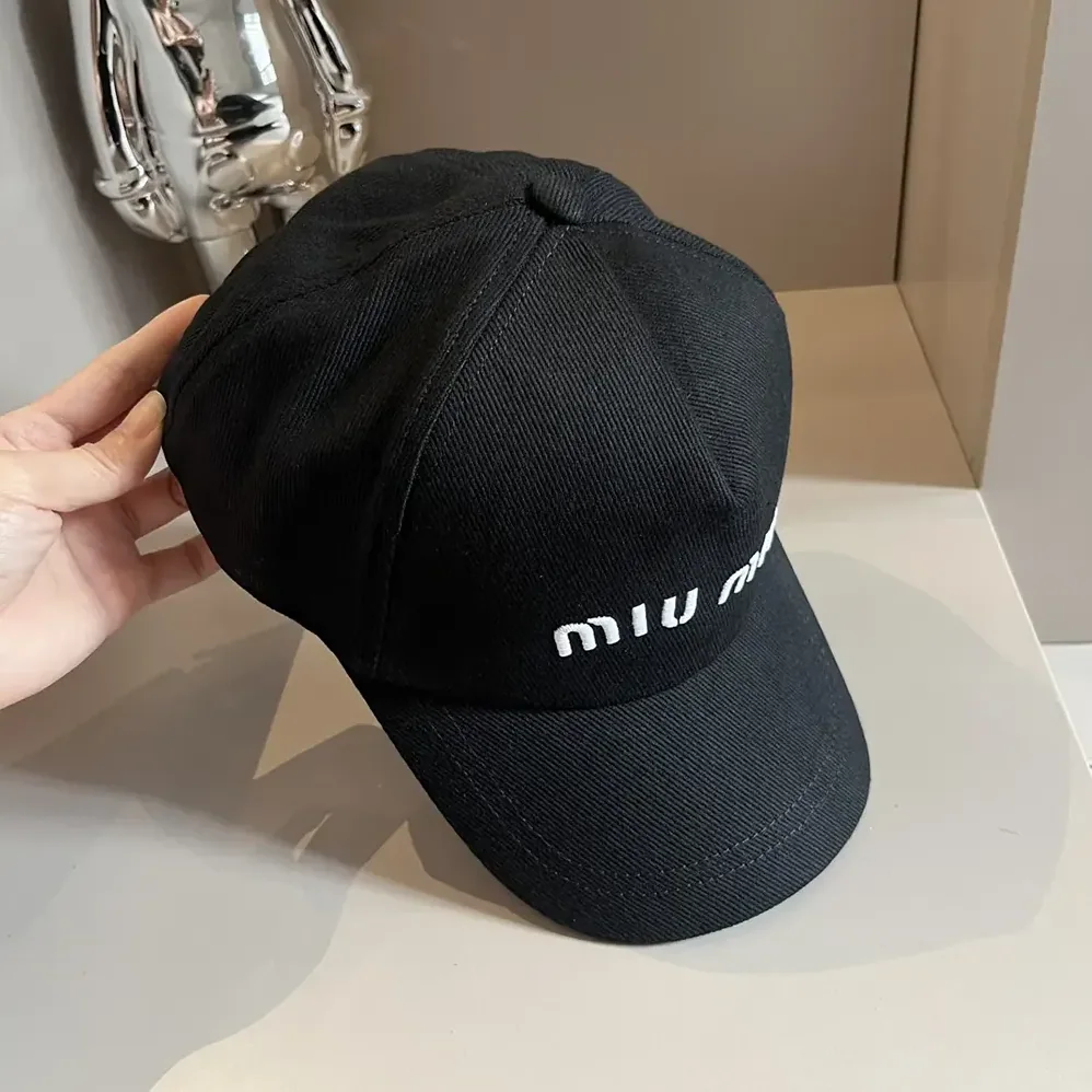 Miu Miu Drill Baseball Cap-Black 5HC179_2DXI_F0967 for Women
