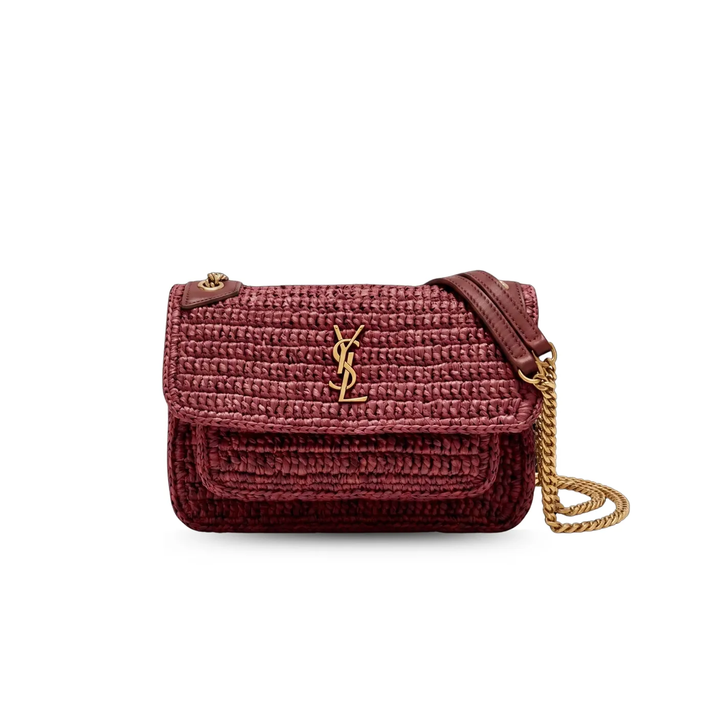 Saint Laurent Niki Mini Shoulder Bag in Raspberry Pink Gold Hardware Saint Laurent Niki Mini Shoulder Bag in Raspberry Pink Gold Hardware