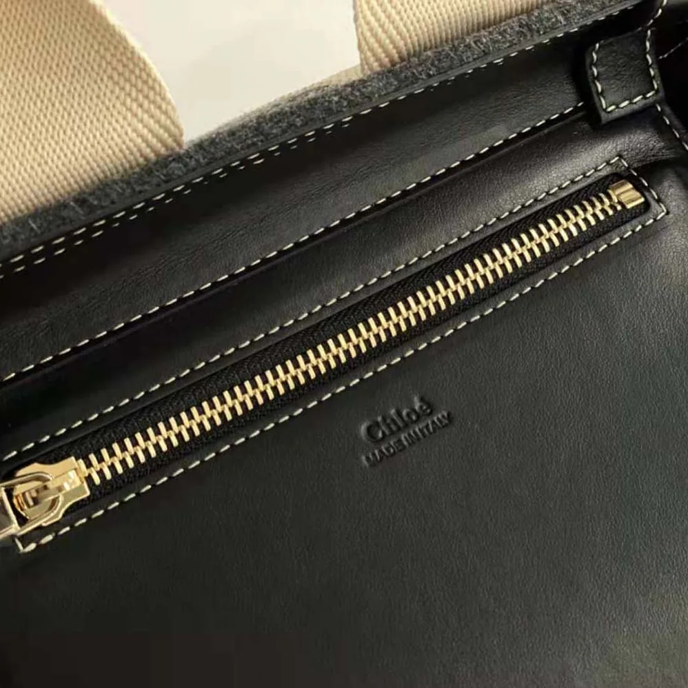 Chloe Small Woody Tote Bag with Strap for Women in Gray