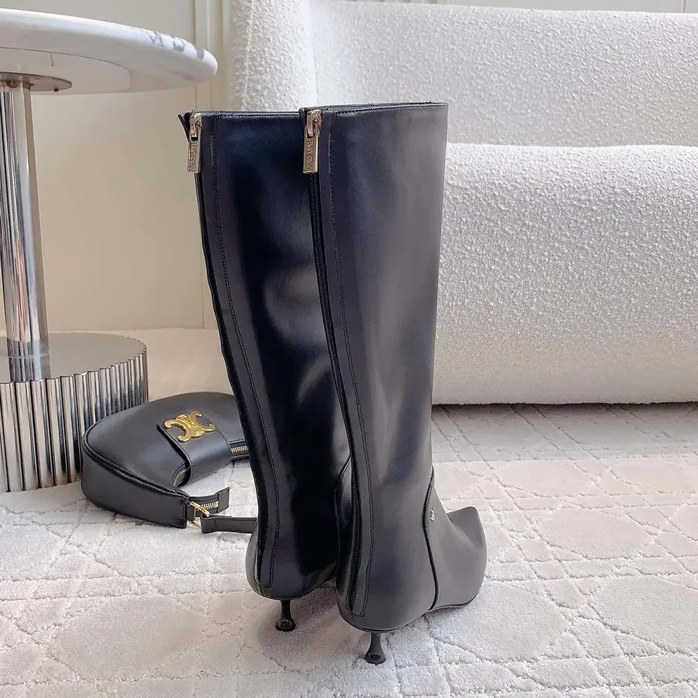 Jimmy Choo Cycas Knee Boot 95 Black Nappa Leather Knee for Women in High Boots Jimmy Choo Cycas Knee Boot 95 Black Nappa Leather Knee for Women in High Boots