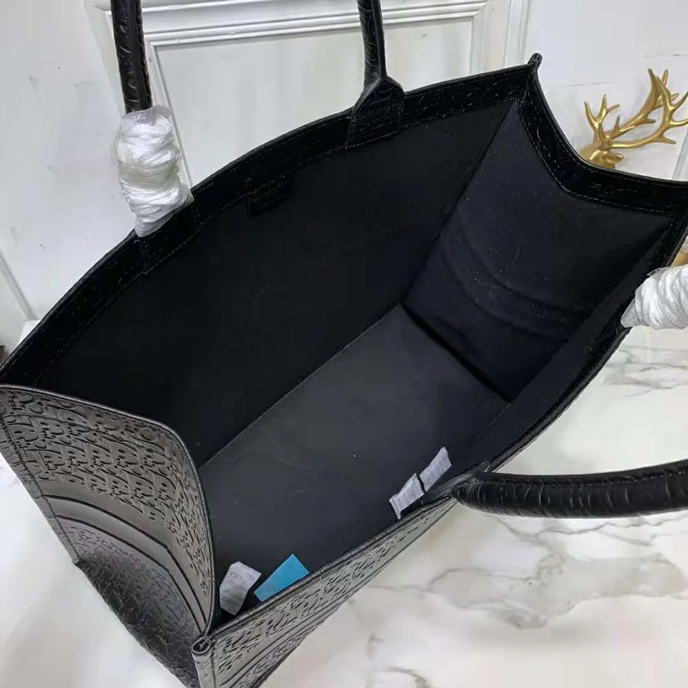 Dior Book Tote Black Dior Oblique Embossed Calfskin Dior Book Tote Black Dior Oblique Embossed Calfskin