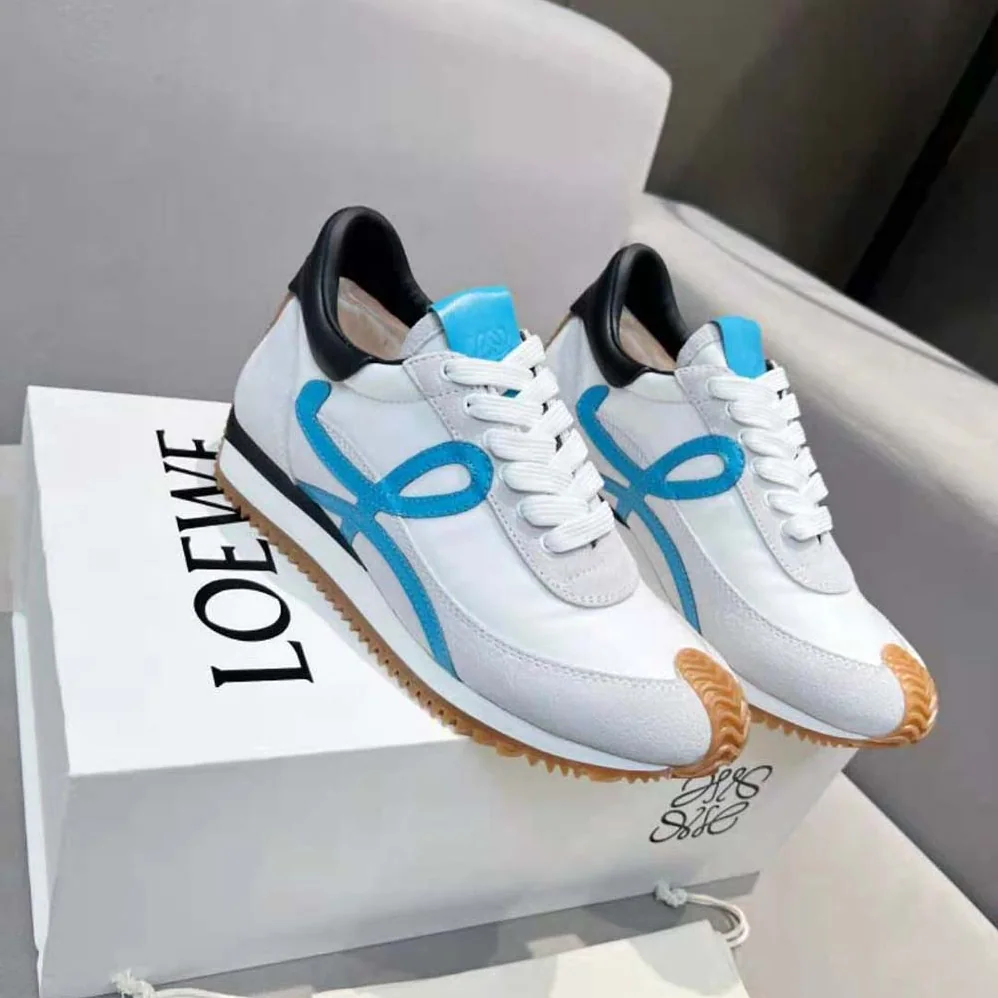 Loewe Flow Runner in Nylon and Calfskin for Unisex in Blue