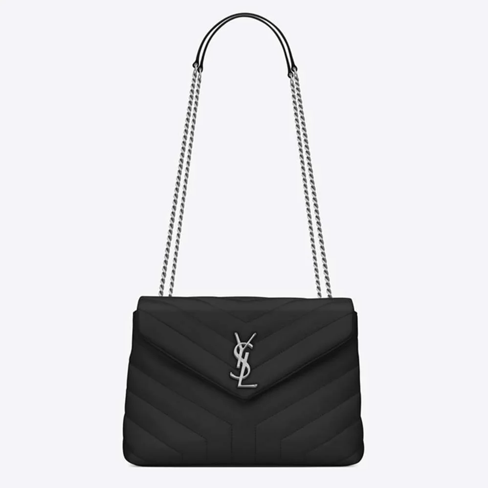 Saint Laurent YSL Loulou Small Matelasse Y Leather for Women in Black