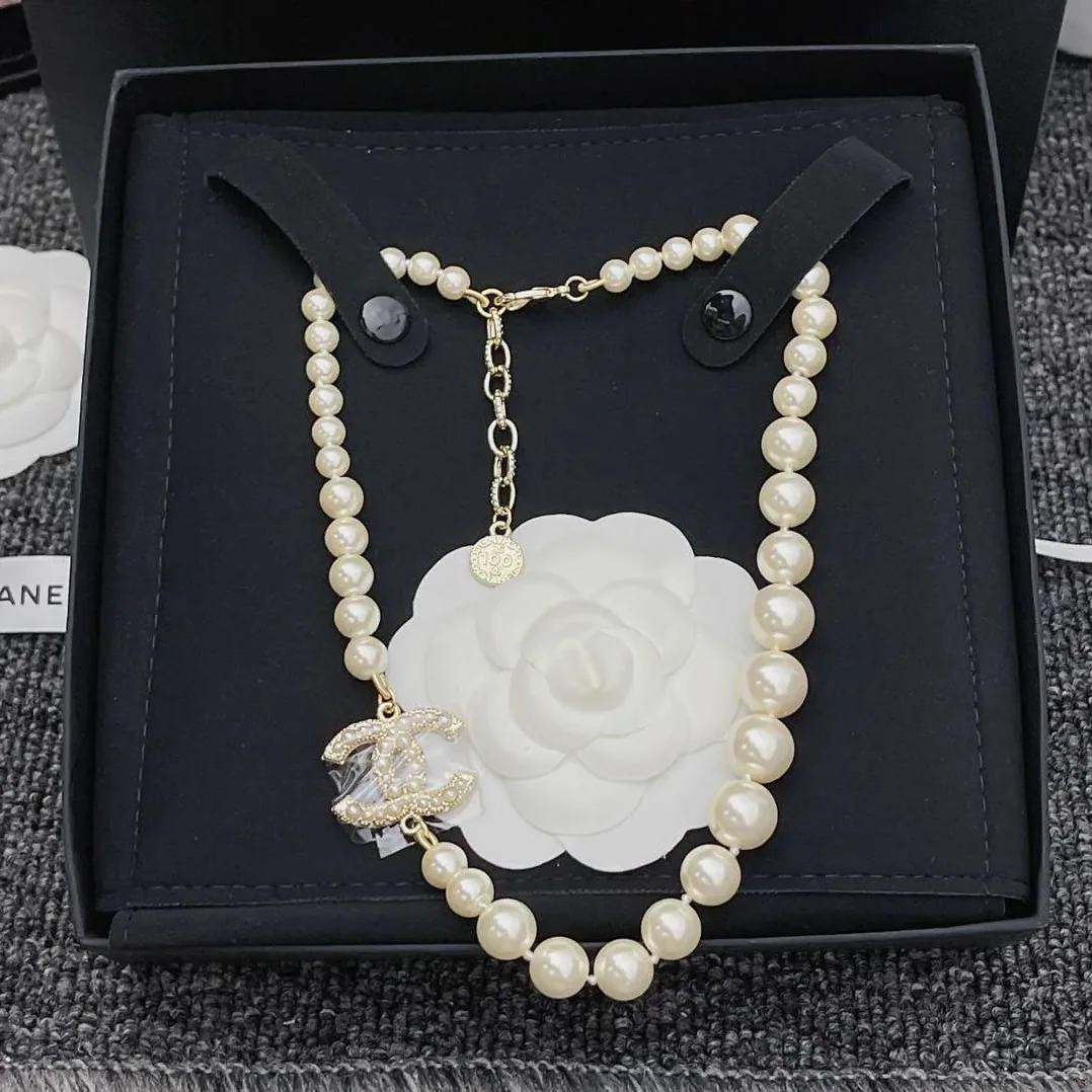 Chanel Pearl Necklace White