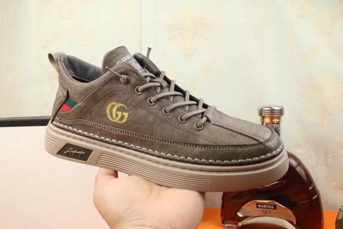 Gucci Sneakers With Logo GG Gold Web Brown for Men