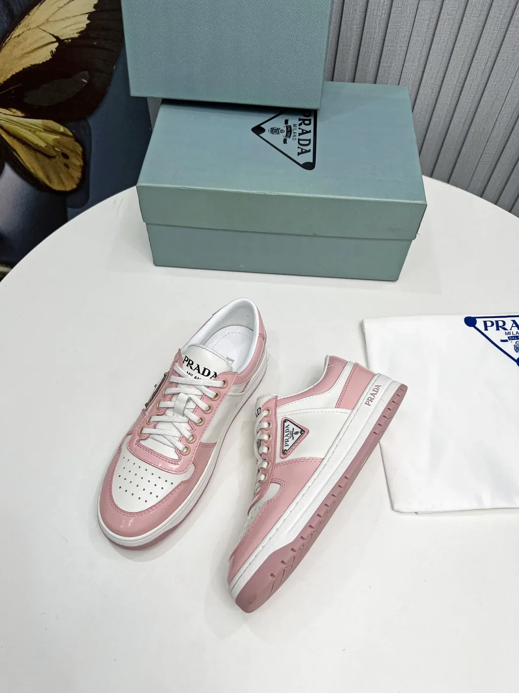 Prada Downtown Sneakers Pink / Prada Downtown Sneakers Pink /