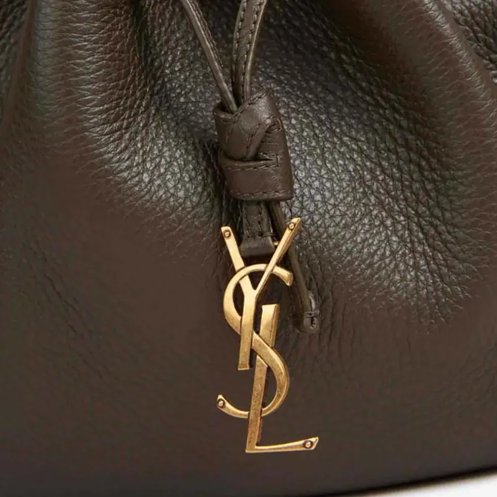 Saint Laurent YSL Paris VII Small Hobo in Grained Leather for Women in Dark Green