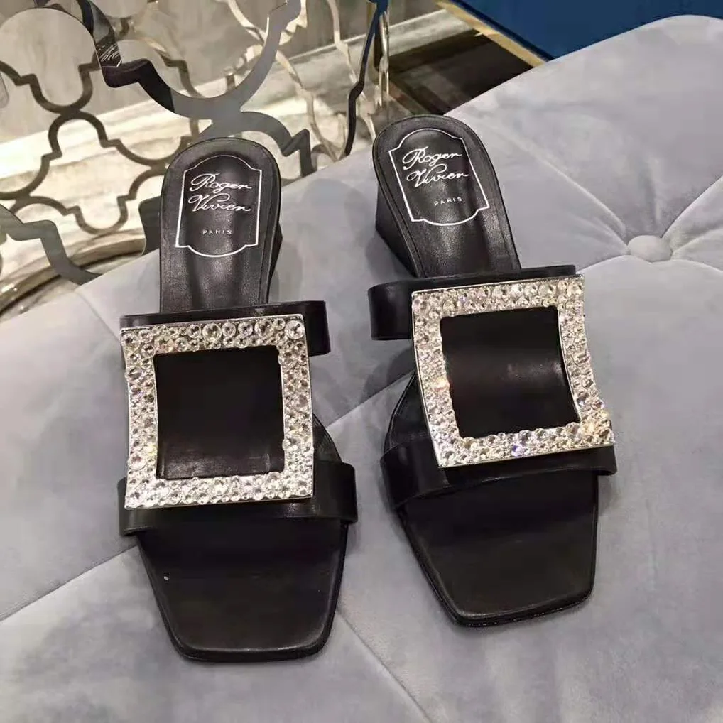 Roger Vivier Bikiviv' Strass Mules for Women in Black