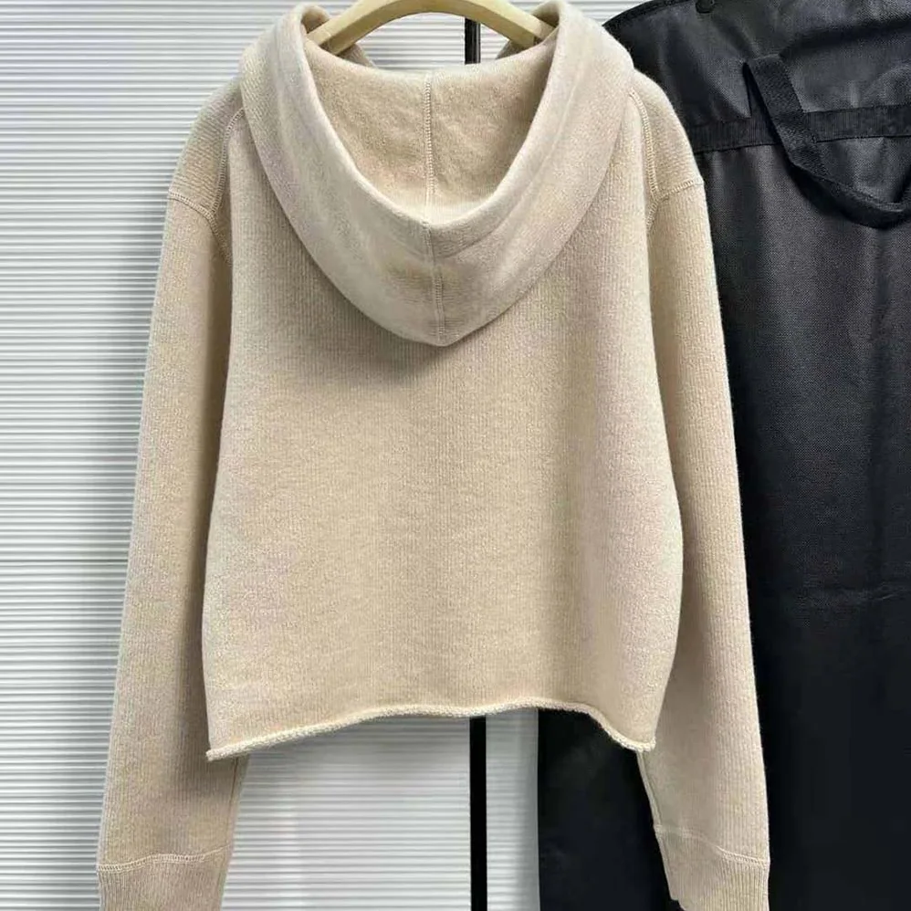 Miu Miu Wool and Cashmere Hoodie Jacket for Women Miu Miu Wool and Cashmere Hoodie Jacket for Women