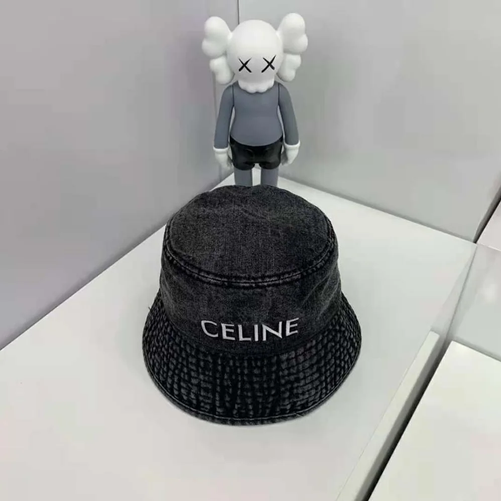 Celine Bucket Hat in Denim for Women in Black Celine Bucket Hat in Denim for Women in Black