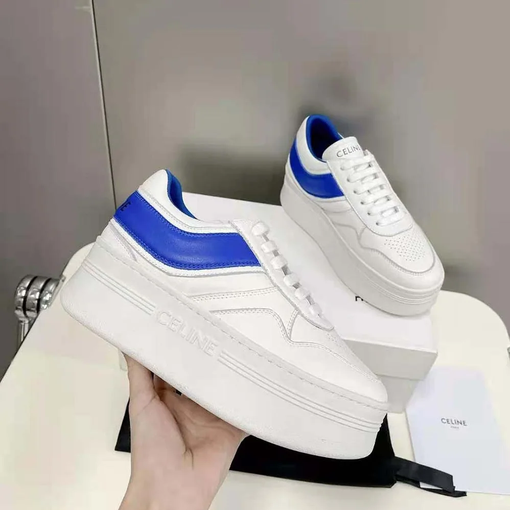 Celine Block Sneakers with Wedge in Calfskin for Women