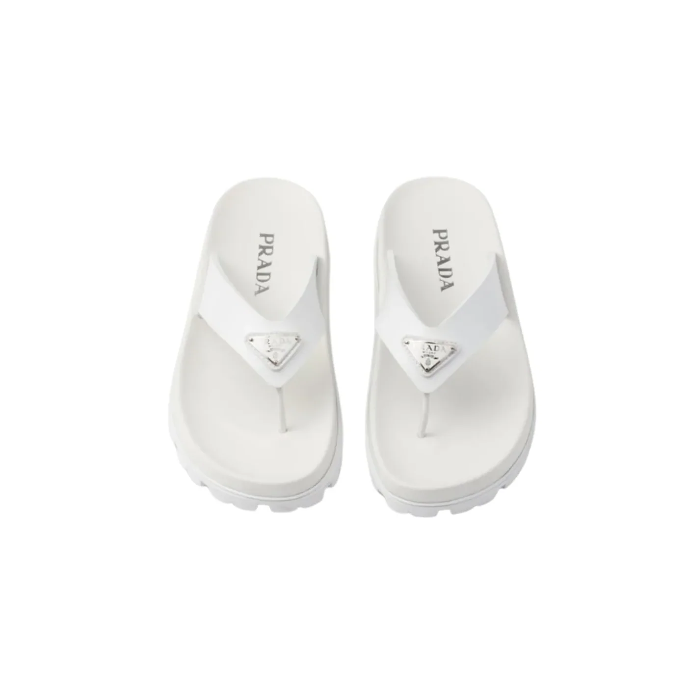 Prada Rubber Thong Sandal White - 1Y420N_3LKK_F0009_F_020