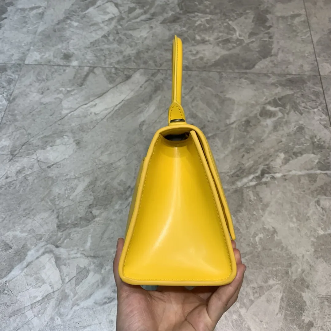 Balenciaga Hourglass Small Handbag In Yellow