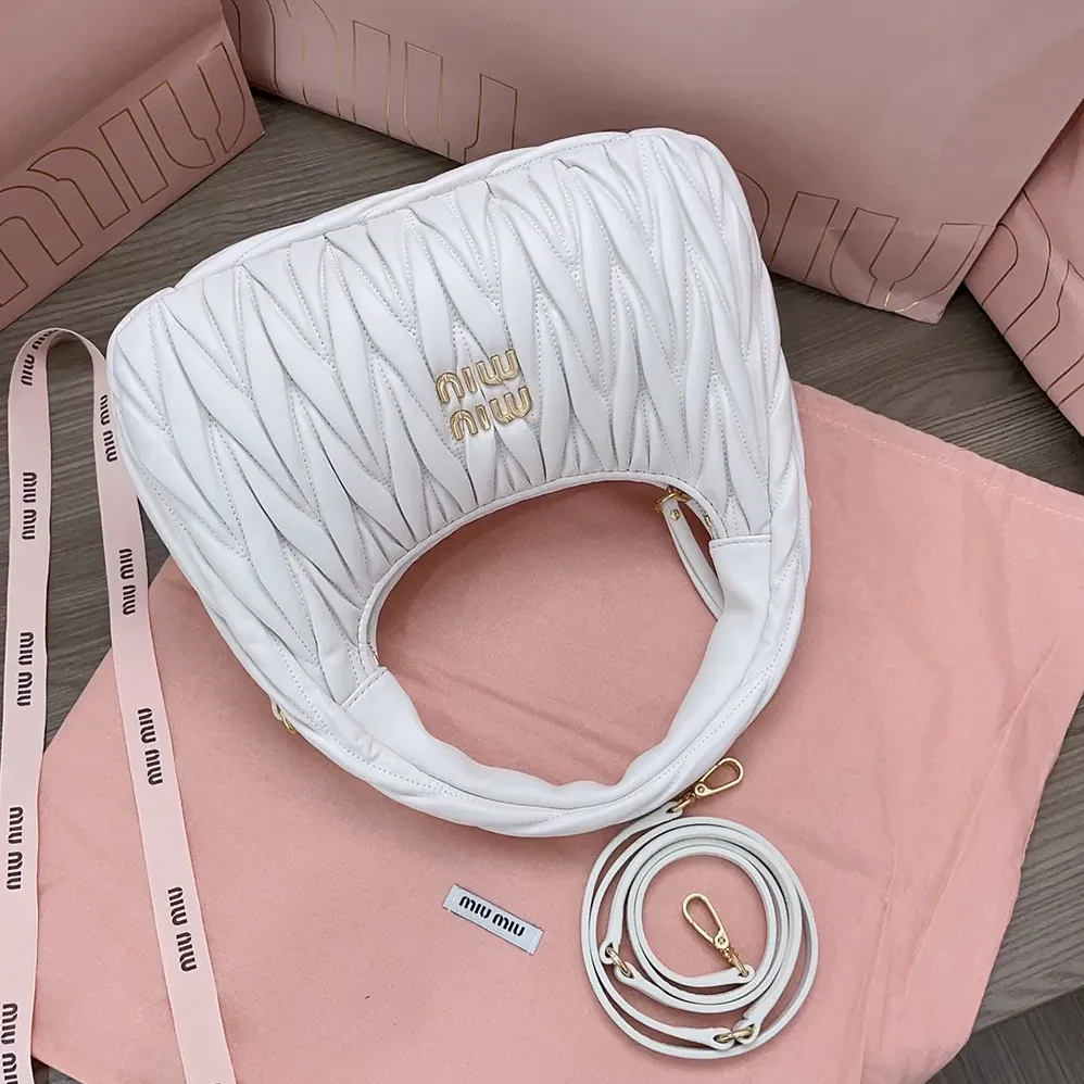 Miu Miu Wander Matelassé Nappa Leather Hobo Bag for Women