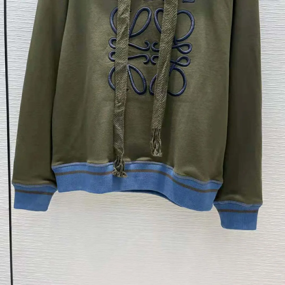 Loewe Anagram Hoodie in Cotton for Women in Green