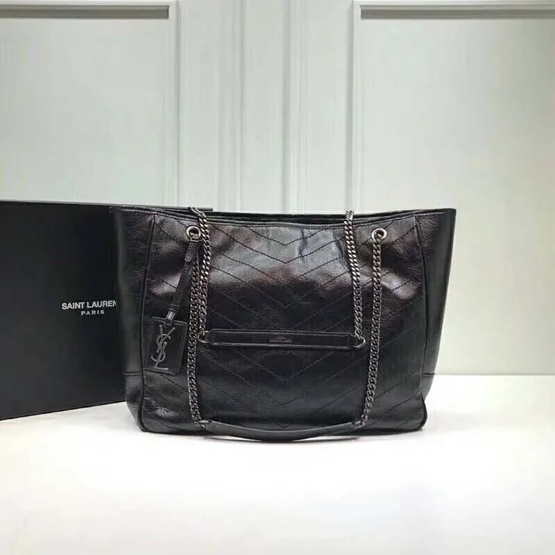 Saint Laurent YSL Large Niki Shopping Bag Crinkled Quilted for Women Saint Laurent YSL Large Niki Shopping Bag Crinkled Quilted for Women