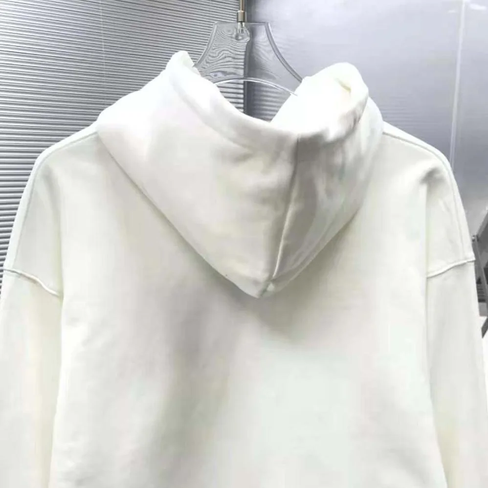 Dior Oversized Christian Dior Atelier Hooded Sweatshirt White Cotton Fleece for Women Dior Oversized Christian Dior Atelier Hooded Sweatshirt White Cotton Fleece for Women