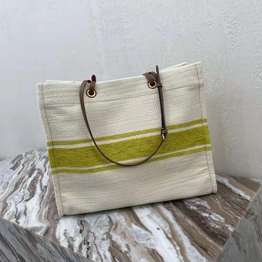 Celine Squared Cabas Celine in “Plein Soleil” Textile and Calfskin for Women