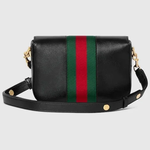 Gucci Horsebit 1955 Small Shoulder Bag in Black Gold Hardware