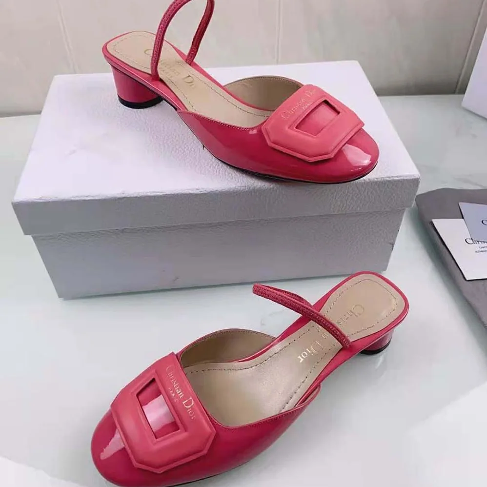 Dior Day Slingback Pump Indy Pink Patent Calfskin for Women Dior Day Slingback Pump Indy Pink Patent Calfskin for Women