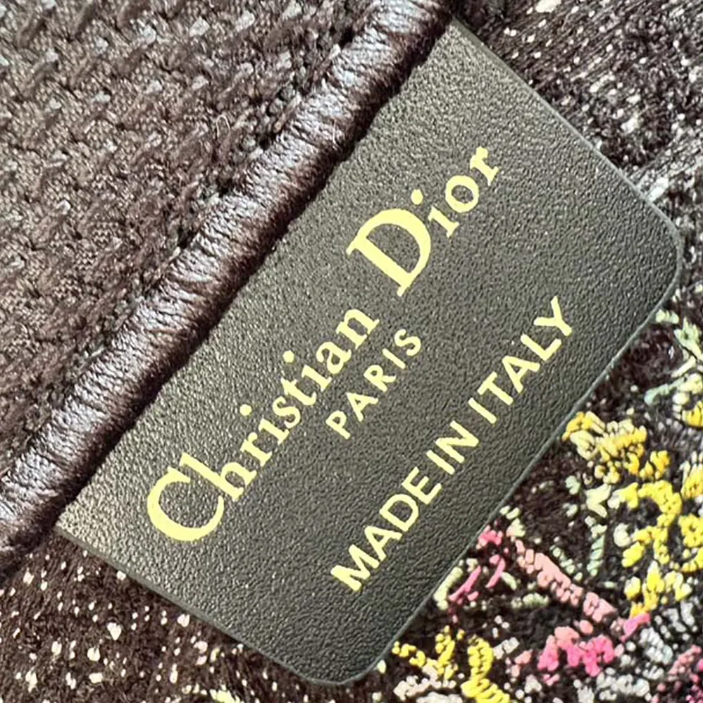 Dior Large Dior Book Tote Black Embroidery for Women