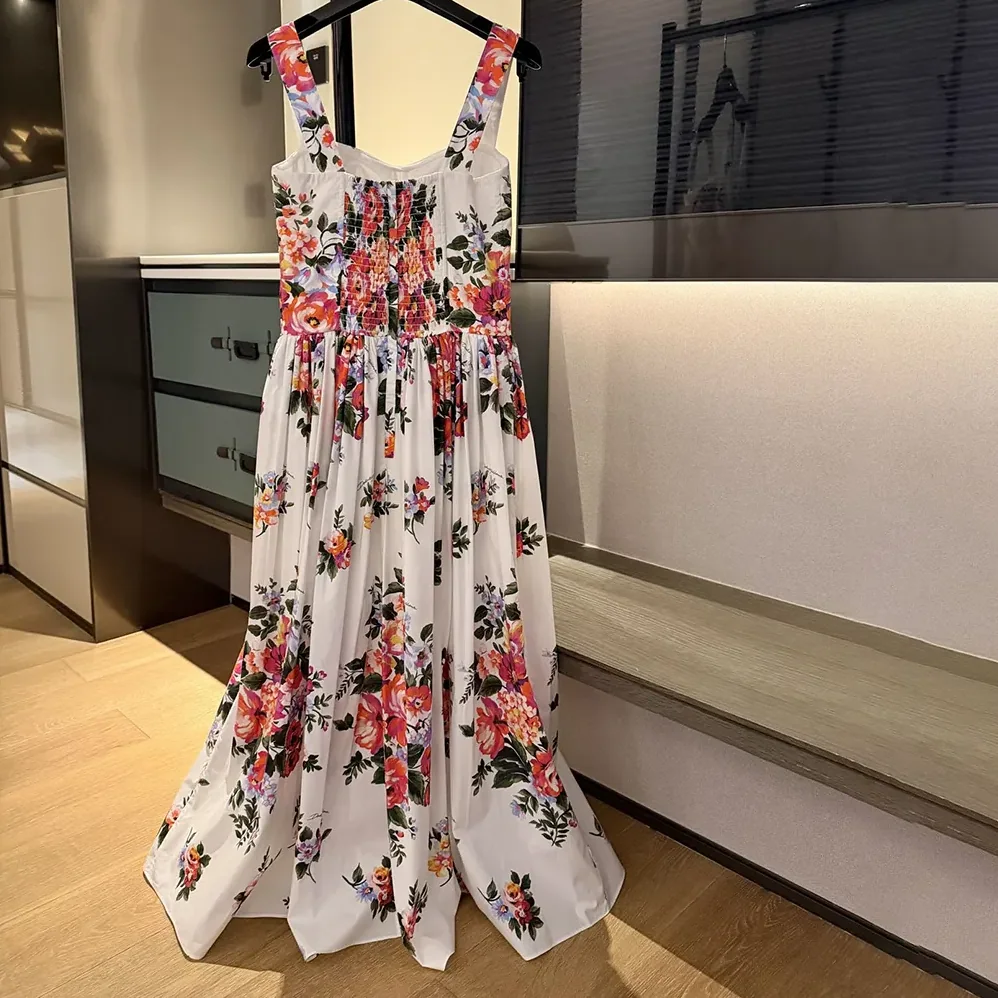 Dolce Gabbana D&G Flower Bouquet for Women in Print Cotton Dress
