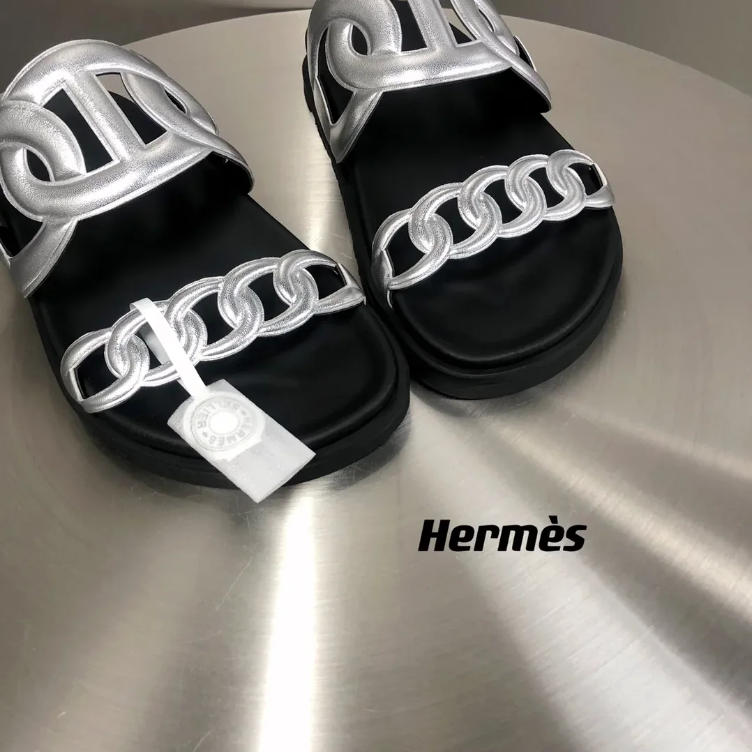 Hermes Extra Sandal Silver