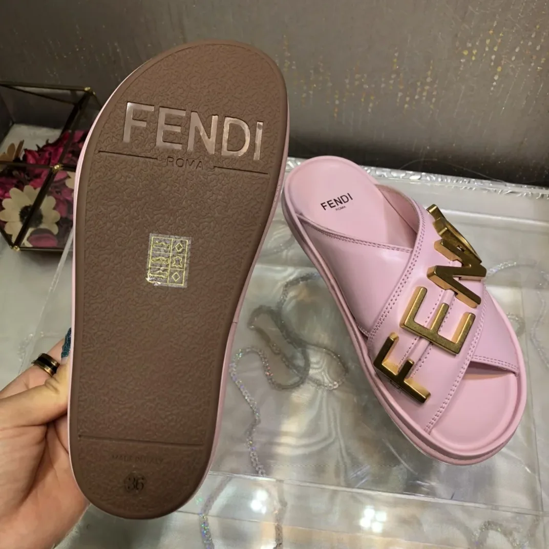 Fendi Fendigraphy Pink Slides 8X8289AI1RF1H1M