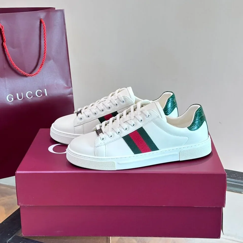 Gucci Ace Sneaker With Web White Gucci Ace Sneaker With Web White