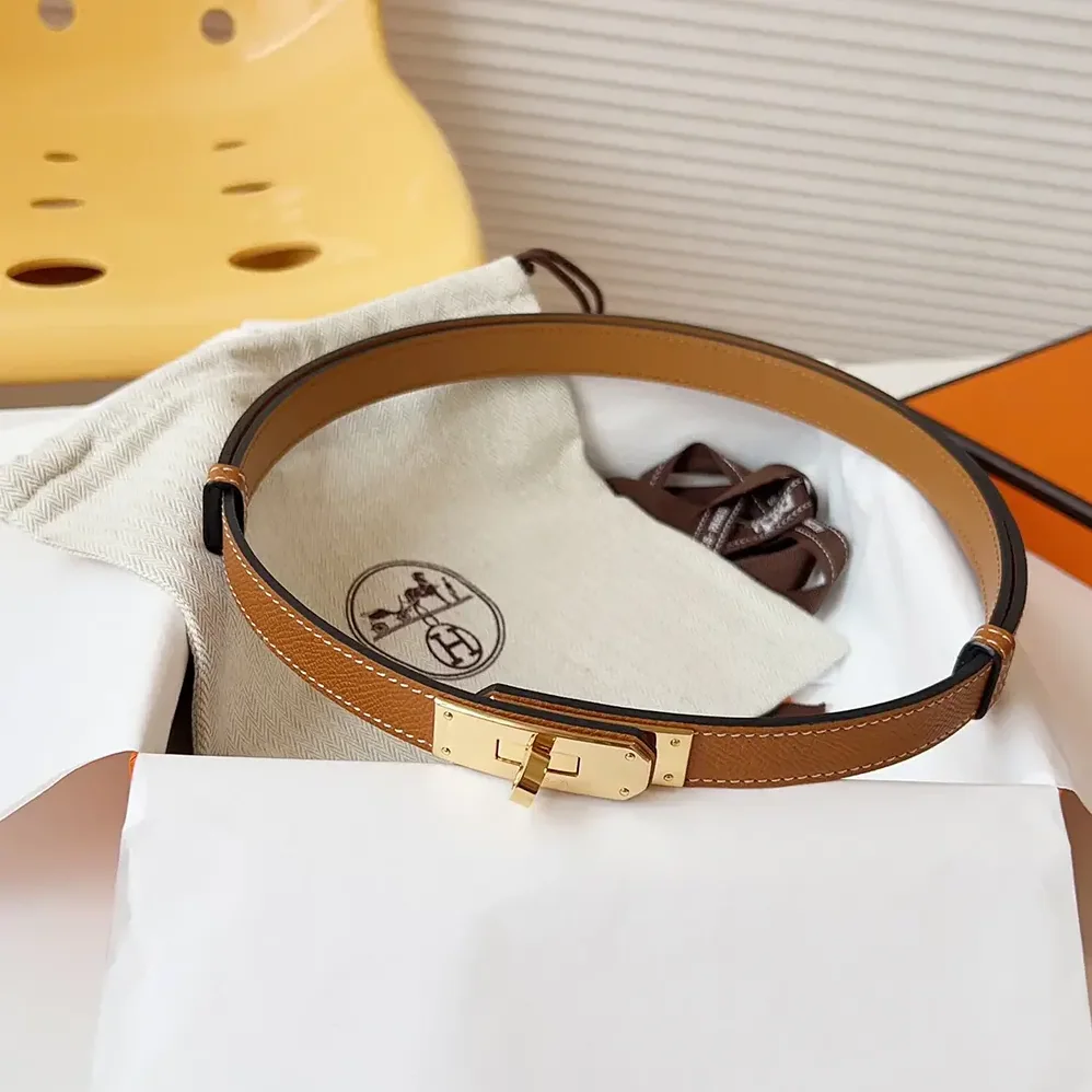 Hermes Kelly 18 Belt for Women in Brown