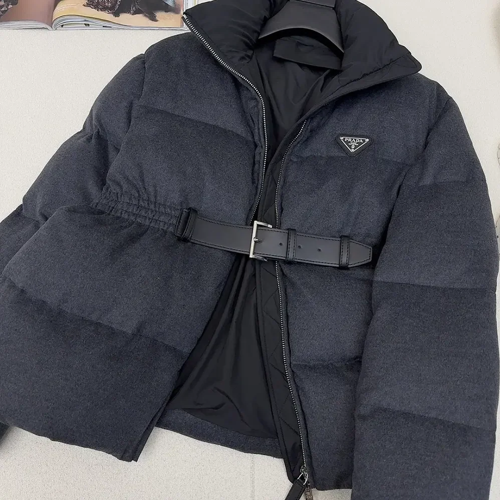 Prada Loden Down Jacket for Women in Grey Prada Loden Down Jacket for Women in Grey