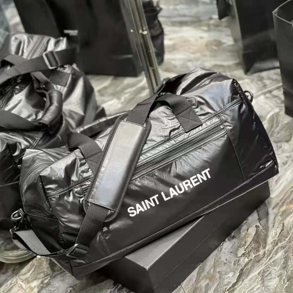 Saint Laurent YSL Nuxx Duffle in Nylon for Men in Black Saint Laurent YSL Nuxx Duffle in Nylon for Men in Black