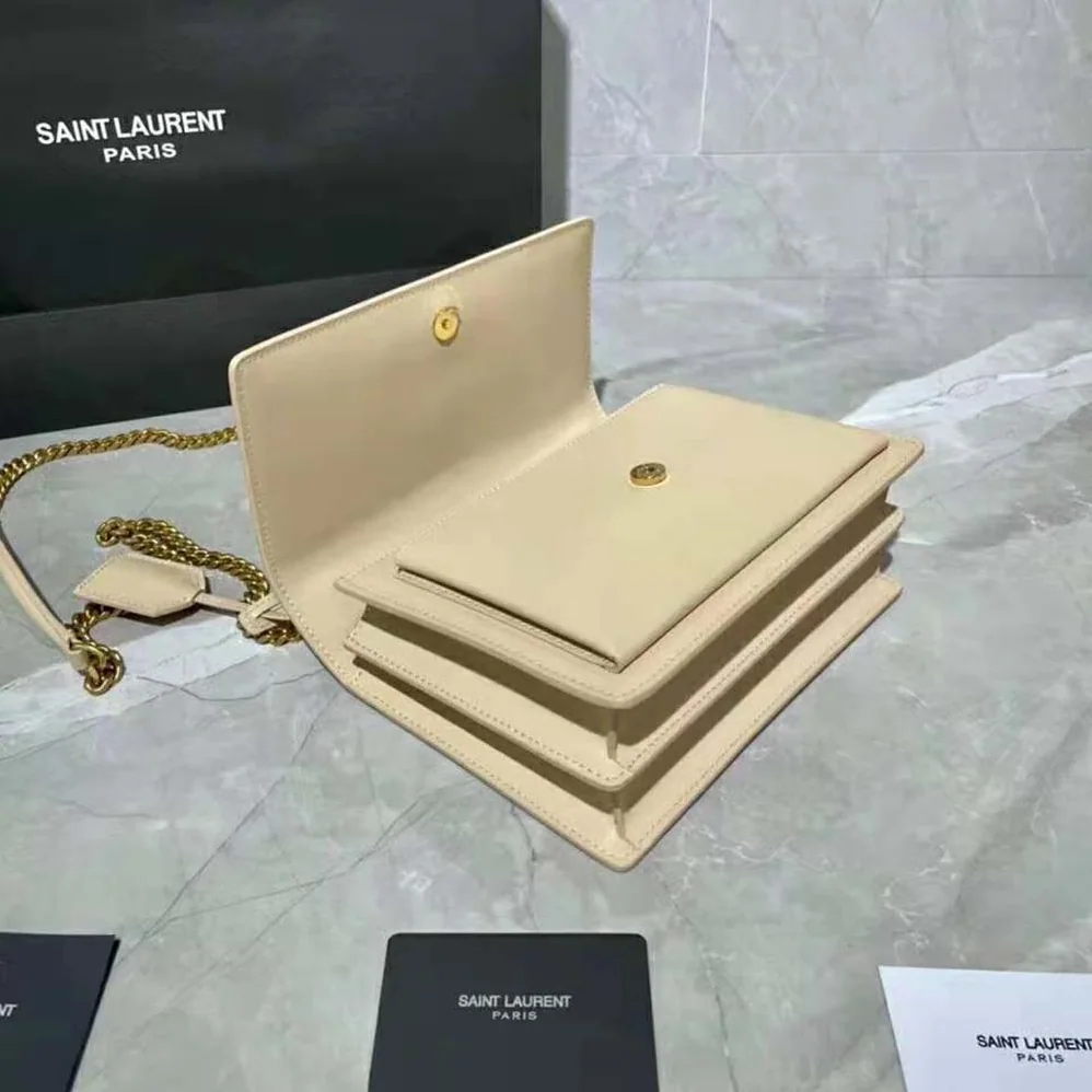 Saint Laurent YSL Sunset Medium in Grained Leather for Women Saint Laurent YSL Sunset Medium in Grained Leather for Women