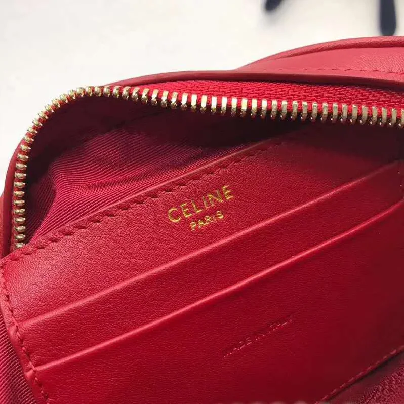 Celine Small C Charm Bag in Quilted Calfskin for Women in Red Celine Small C Charm Bag in Quilted Calfskin for Women in Red