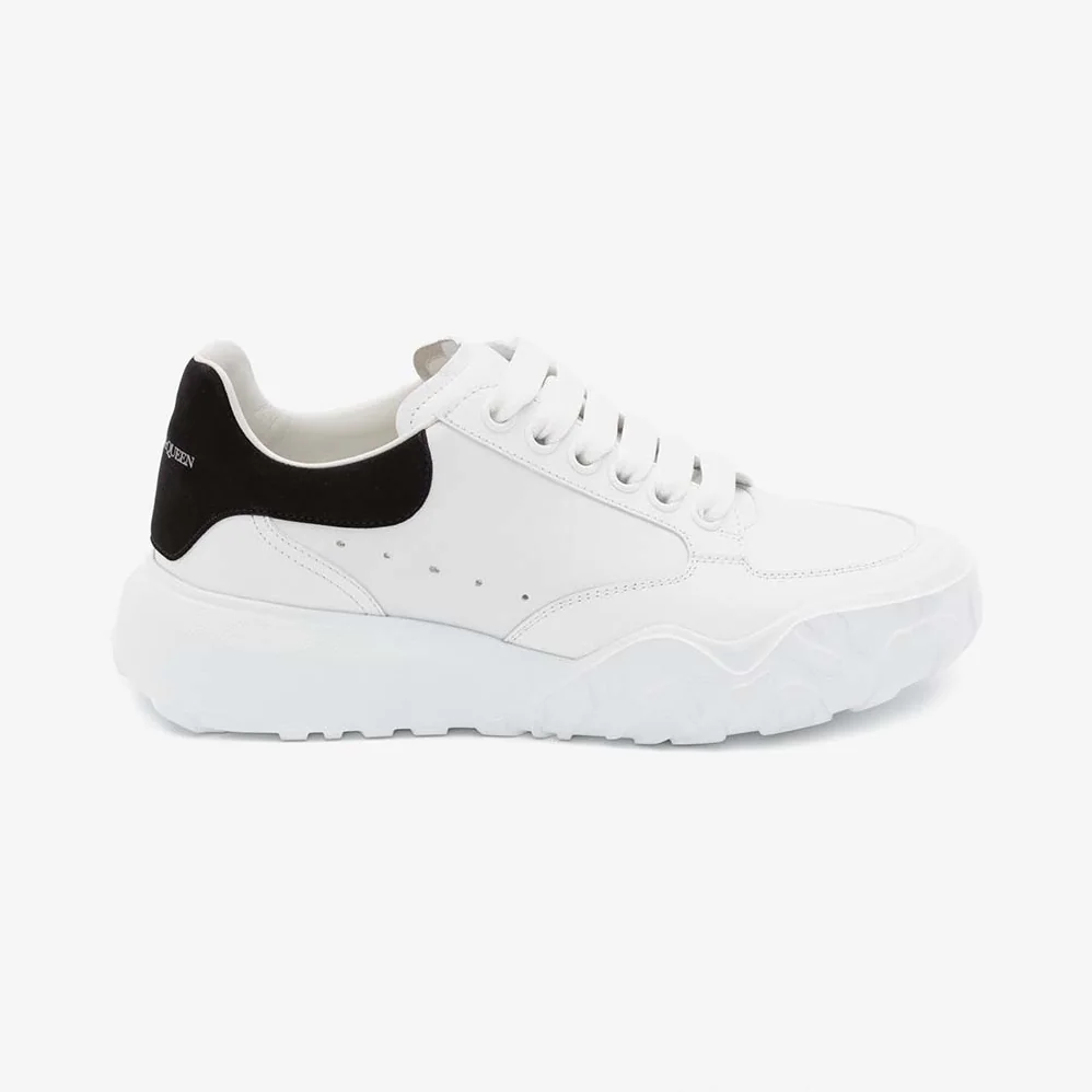 Alexander Mcqueen Court Trainer in White for Unisex in Black Alexander Mcqueen Court Trainer in White for Unisex in Black