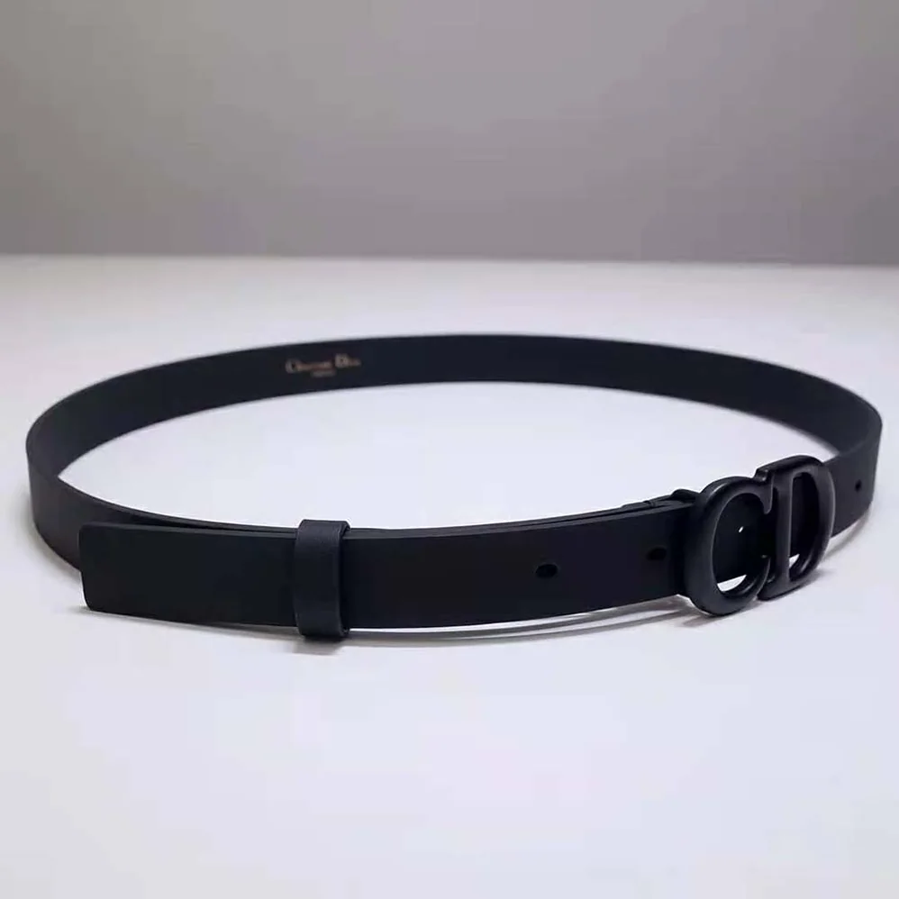 Dior Saddle Belt Black Matte Calfskin 20 MM for Women