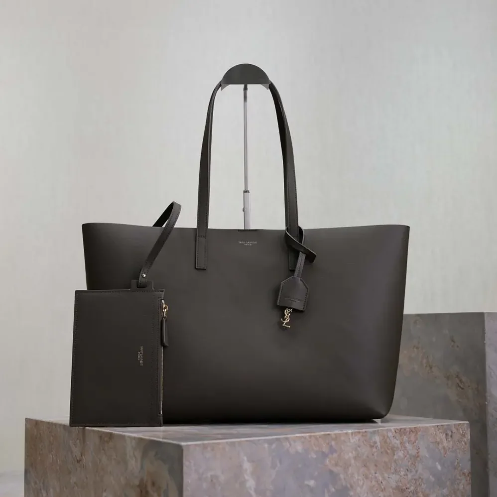 Saint Laurent YSL Shopping Saint Laurent in Leather for Women in Gray Saint Laurent YSL Shopping Saint Laurent in Leather for Women in Gray