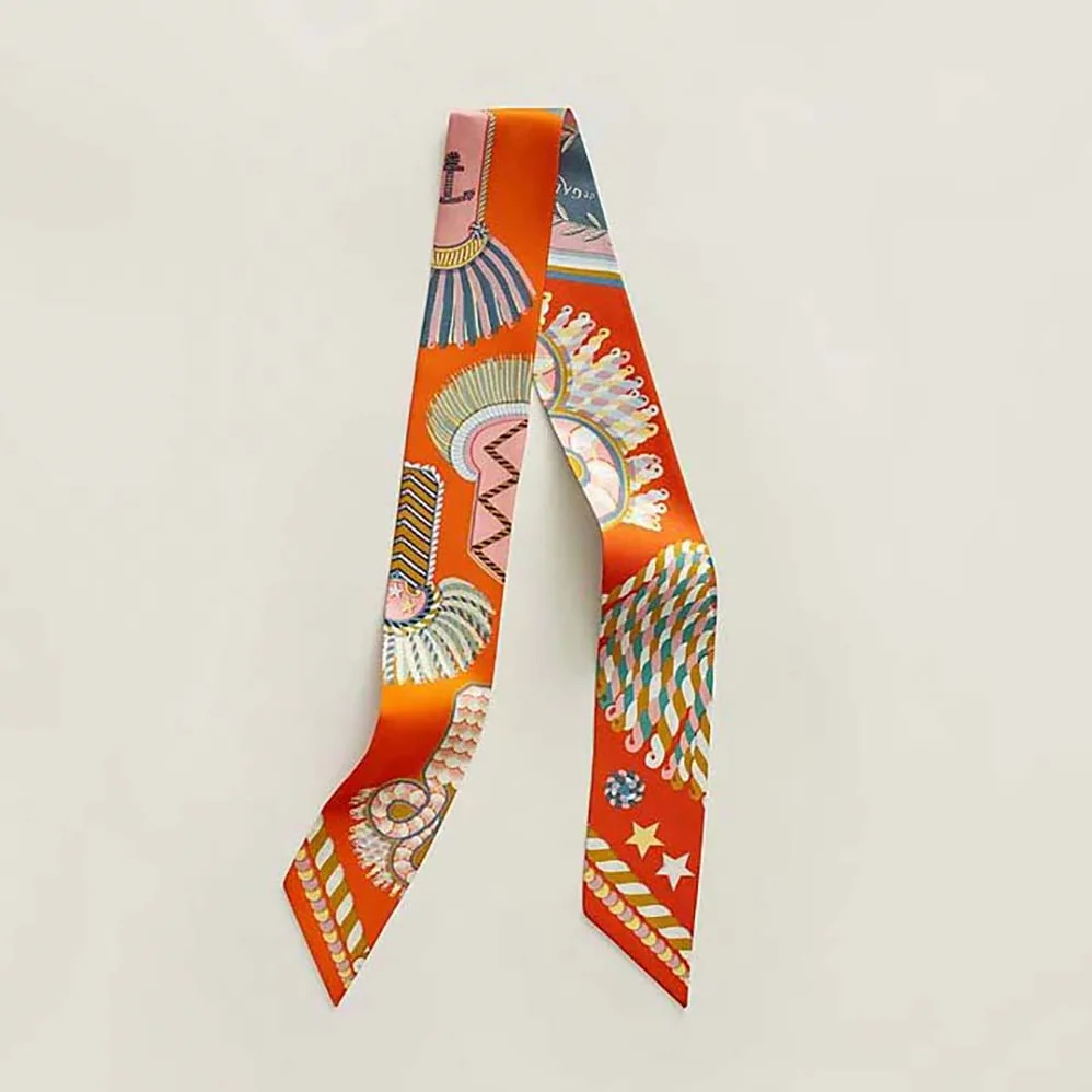 Hermes Epaulettes De Gala Twilly for Women in Orange Hermes Epaulettes De Gala Twilly for Women in Orange