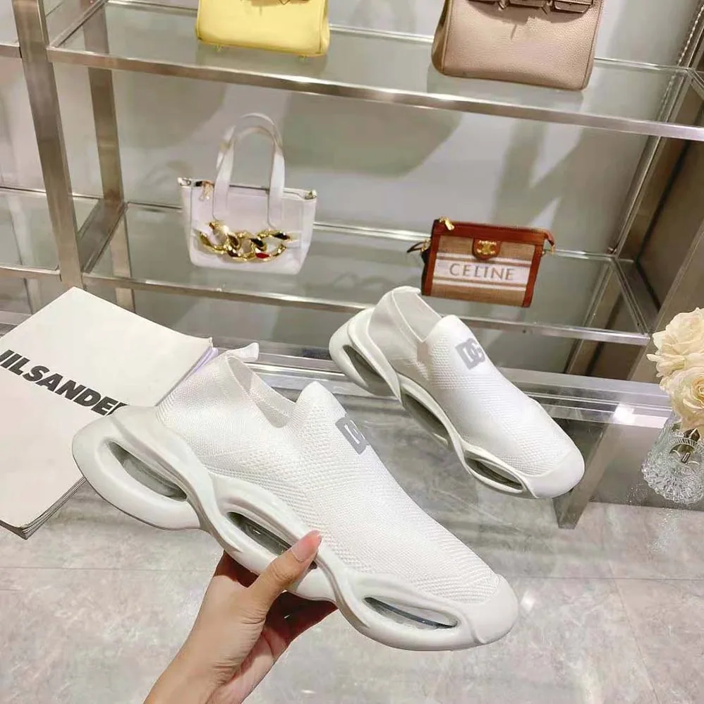 Dolce Gabbana D&G Stretch Mesh Wave Sneakers for Unisex in White
