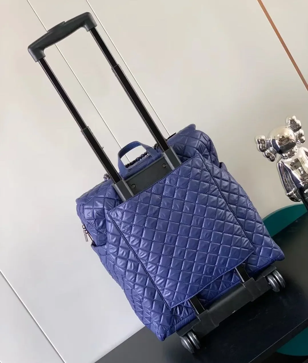 Chanel Classic Quilted Suitcase Blue / Chanel Classic Quilted Suitcase Blue /
