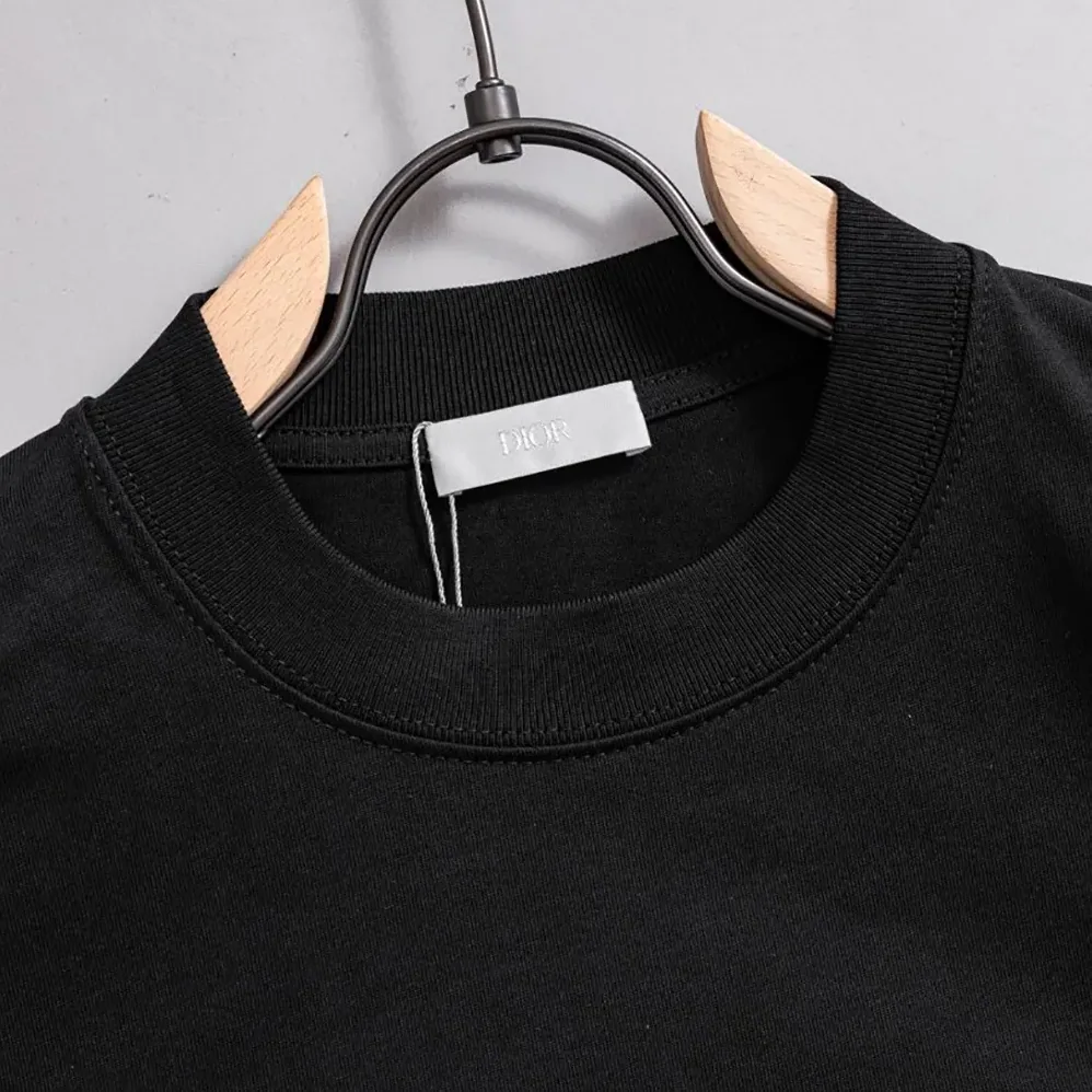 Dior T-Shirt with Pocket Relaxed Fit Gray Cotton Jersey for Men
