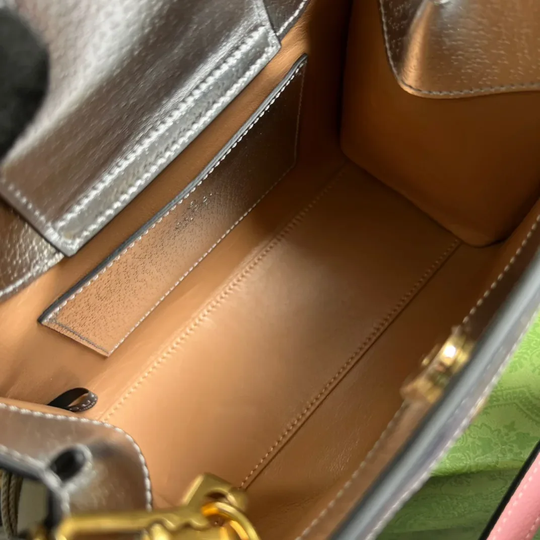 Gucci Diana Mini Tote Bag Silver Gucci Diana Mini Tote Bag Silver