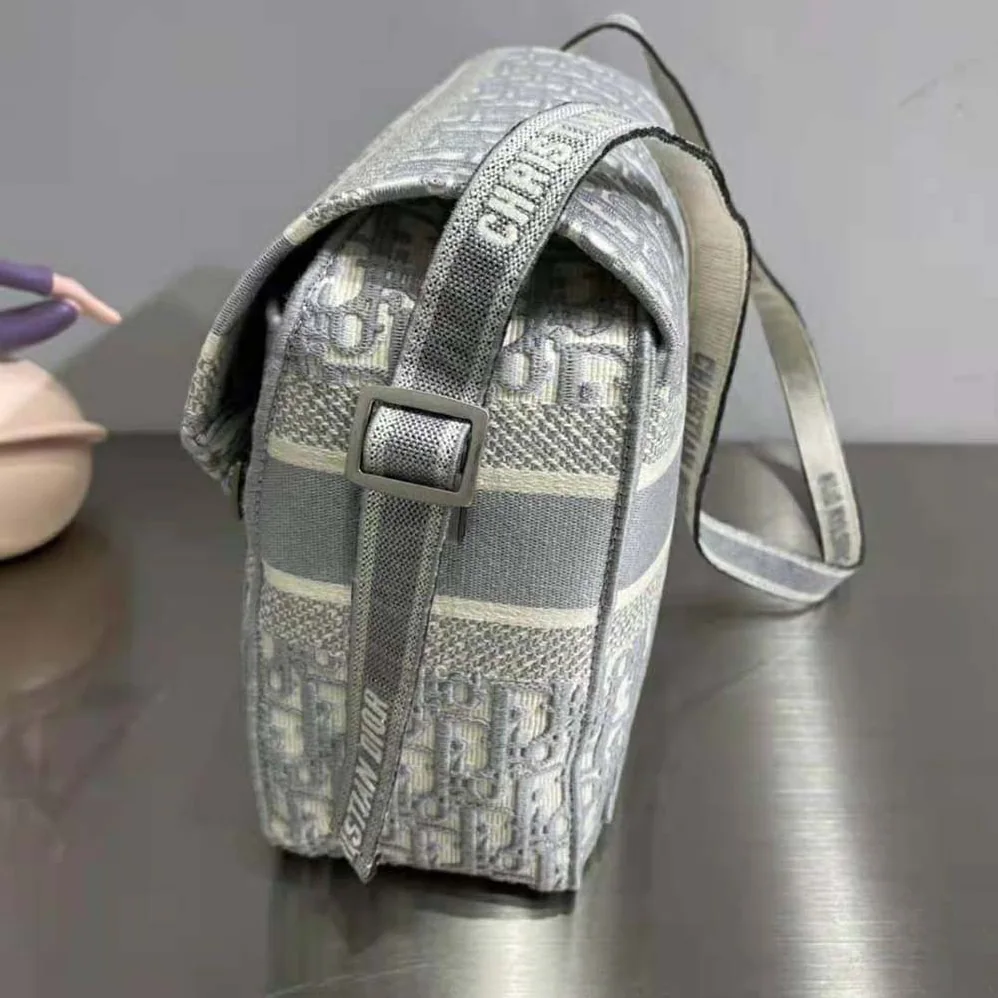 Dior Diorcamp Bag Dior Oblique Embroidery for Men in Silver Dior Diorcamp Bag Dior Oblique Embroidery for Men in Silver
