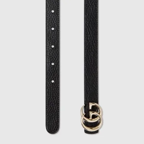 Gucci Reversible GG Marmont Thin Belt Black Flora Gucci Reversible GG Marmont Thin Belt Black Flora