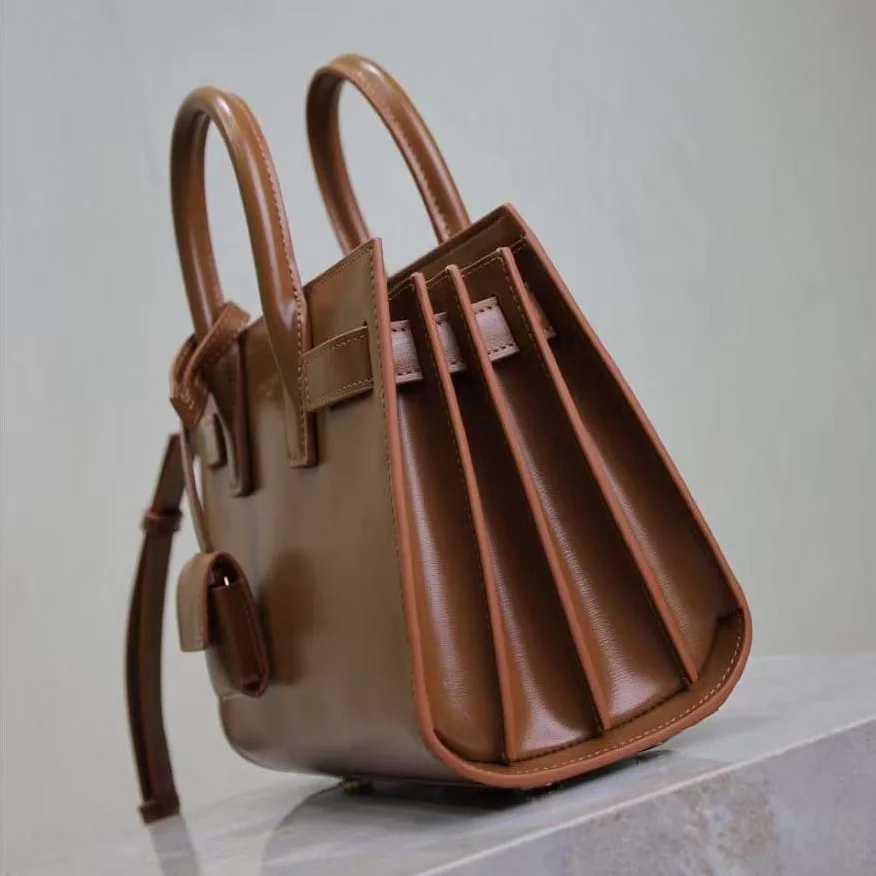 Saint Laurent YSL Sac De Jour in Smooth Leather for Women in Brown