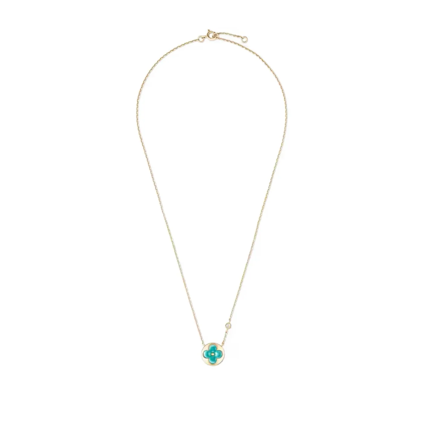 Louis Vuitton Color Blossom BB Sun Pendant Necklace Gold in Toned