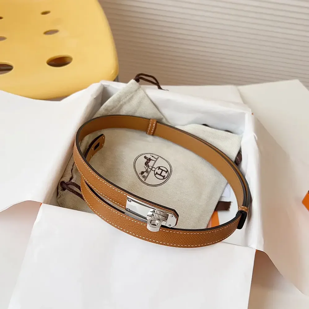 Hermes Kelly 18 Belt for Women in Brown
